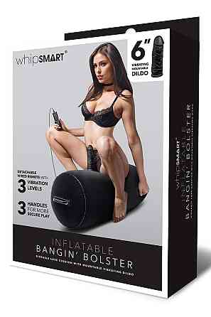 Надувной валик Whipsmart Inflatable с фаллоимитатором на управлении, черный Sex Aura Киев