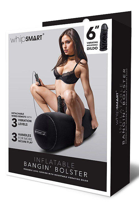 Надувной валик Whipsmart Inflatable с фаллоимитатором на управлении, черный Sex Aura Киев - изображение 5