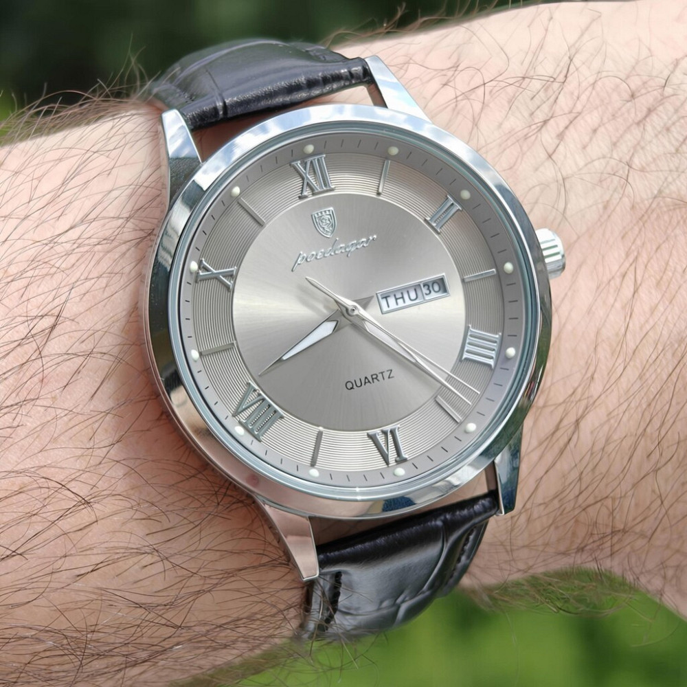 Чоловічий наручний годинник Poedagar Berlin Premium Leather, 2 ремінці Харьков - изображение 7