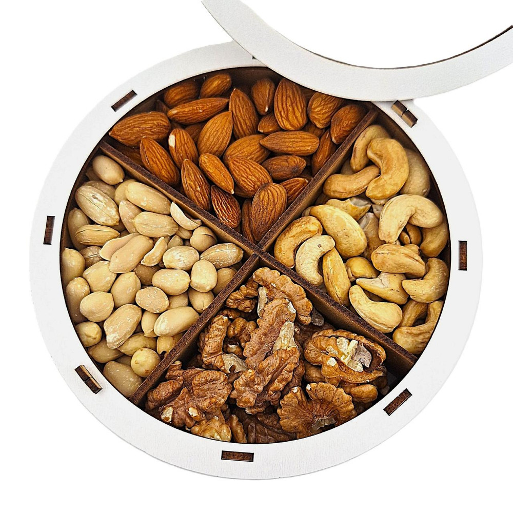 Подарунковий набір горішків у дерев'яній коробці 350 грамів Одеса - фото 4