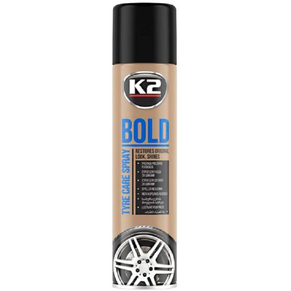 Засіб догляду за шинами (аерозоль) K2 BOLD SPRAY, 600мл Київ - фото 1