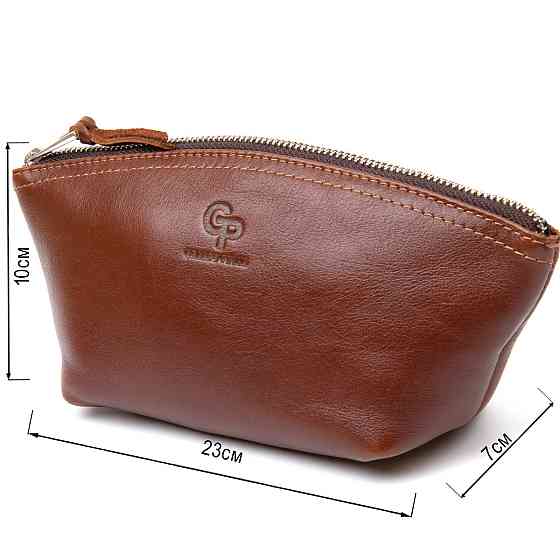 Женская косметичка из натуральной кожи GRANDE PELLE 11510 Коричневый Киев