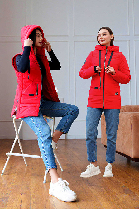 Женская демисезонная куртка трансформер.  Курточка жилет весна-осень 44-58р Киев - изображение 5