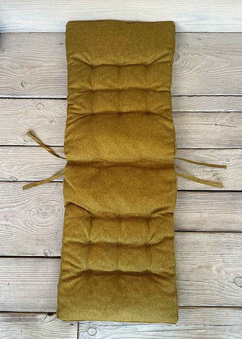 Подушка для стільців (40x120х4 см) подвійна Decorator Мальмо колір мустард 84-169 Київ - фото 5