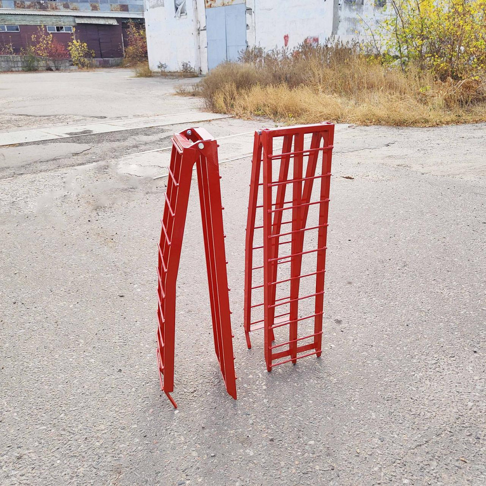 Складной заездной трап для квадроцикла, рампа для мотоцикла и мини-трактора, стальная, красная Харьков - изображение 5