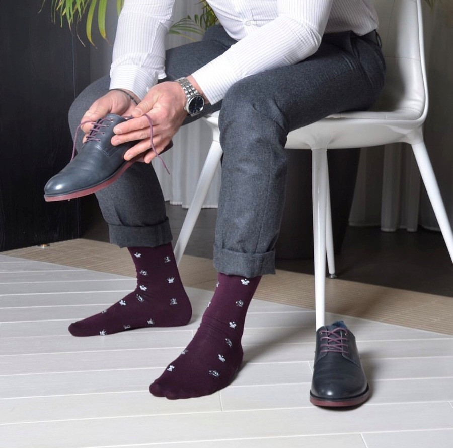 Шкарпетки чоловічі Шахи Master Step арт.1742 бордо бордовий, 41-43 Чернівці - фото 1