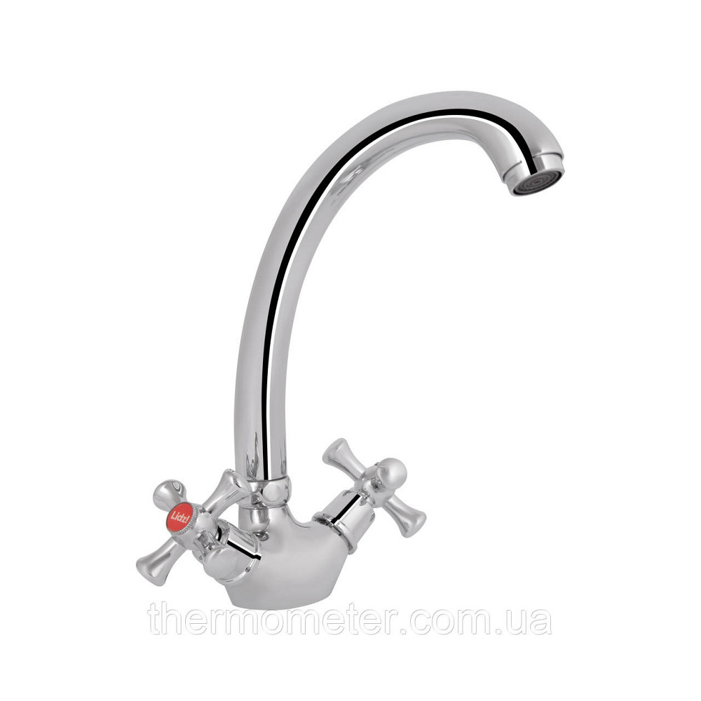 Смеситель для кухни Lidz Lamb 273F двухвентильный LDLAM273FCRM21890 Chrome Киев - изображение 5