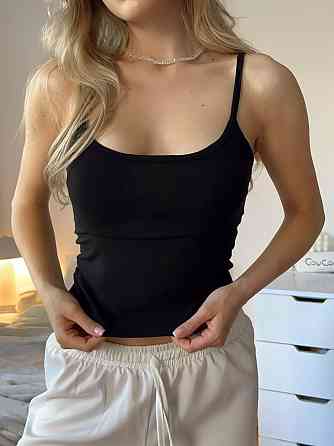 Жіноча базова повсякденна майка на брителях в стилі sk!ms  віскоза Одеса