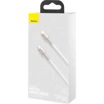 Дата кабель USB-C to Lightning 1.0m Cafule Metal PD 20W white Baseus (CATLJK-A02) Вінниця