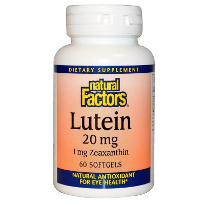 Антиоксидант Natural Factors Лютеин 20 мг, Lutein, 60 желатиновых капсул (NFS-01032) Винница - изображение 1