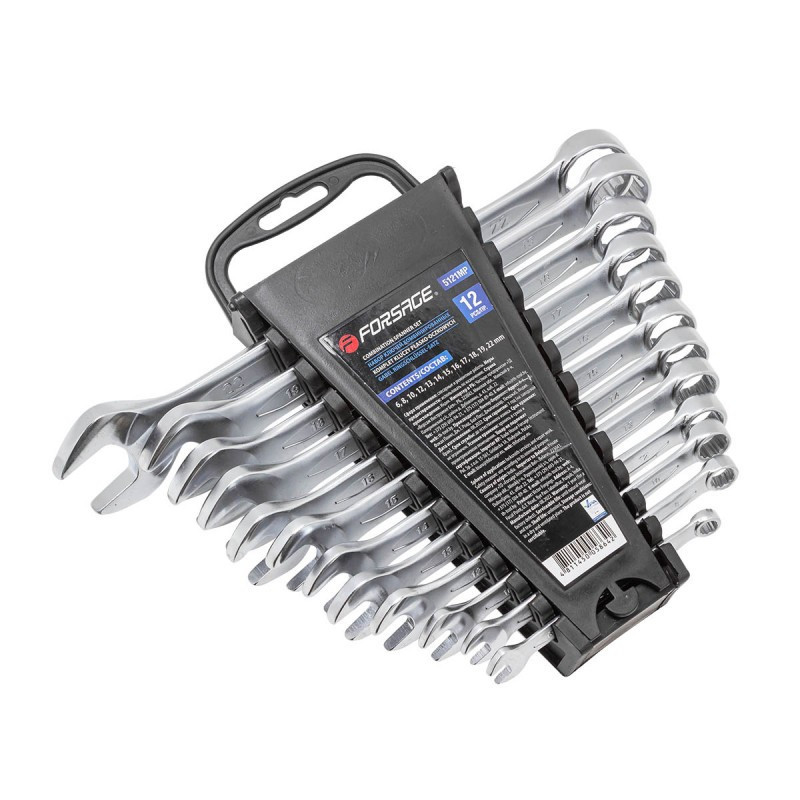 Набір ключів комбінованих 12пр. (6,8,10,12-19,22мм) у пласт.держателі Одеса - фото 2