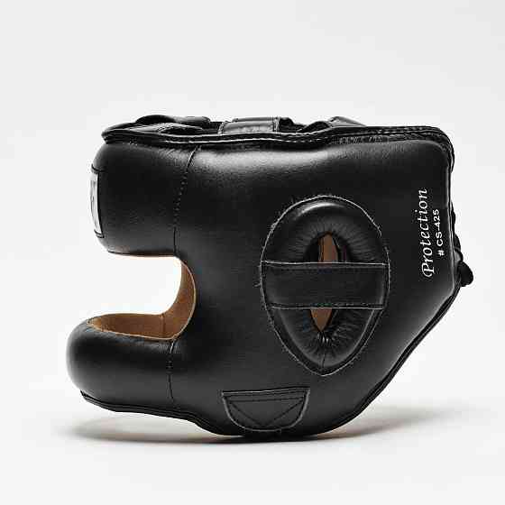 Боксерський шолом з бампером Leone CS425 Black M (капа в комплекті) Каменское