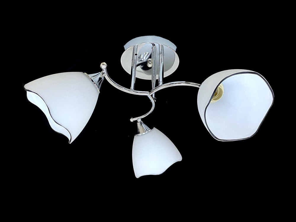 VALESO Люстра стельова на 3 прозорі плафони 9823E/3 Хром Коломыя - изображение 1