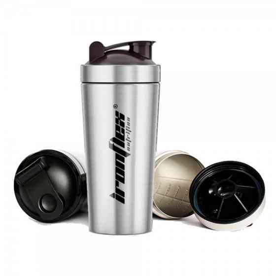 Шейкер IronFlex Steel Shaker 750 ml (Silver) Луцк