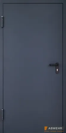 Вхідні двері Abwehr  Технічні двері з італійськими самодовідними петлями TD-2 RAL 7021 860*2050 мм Київ