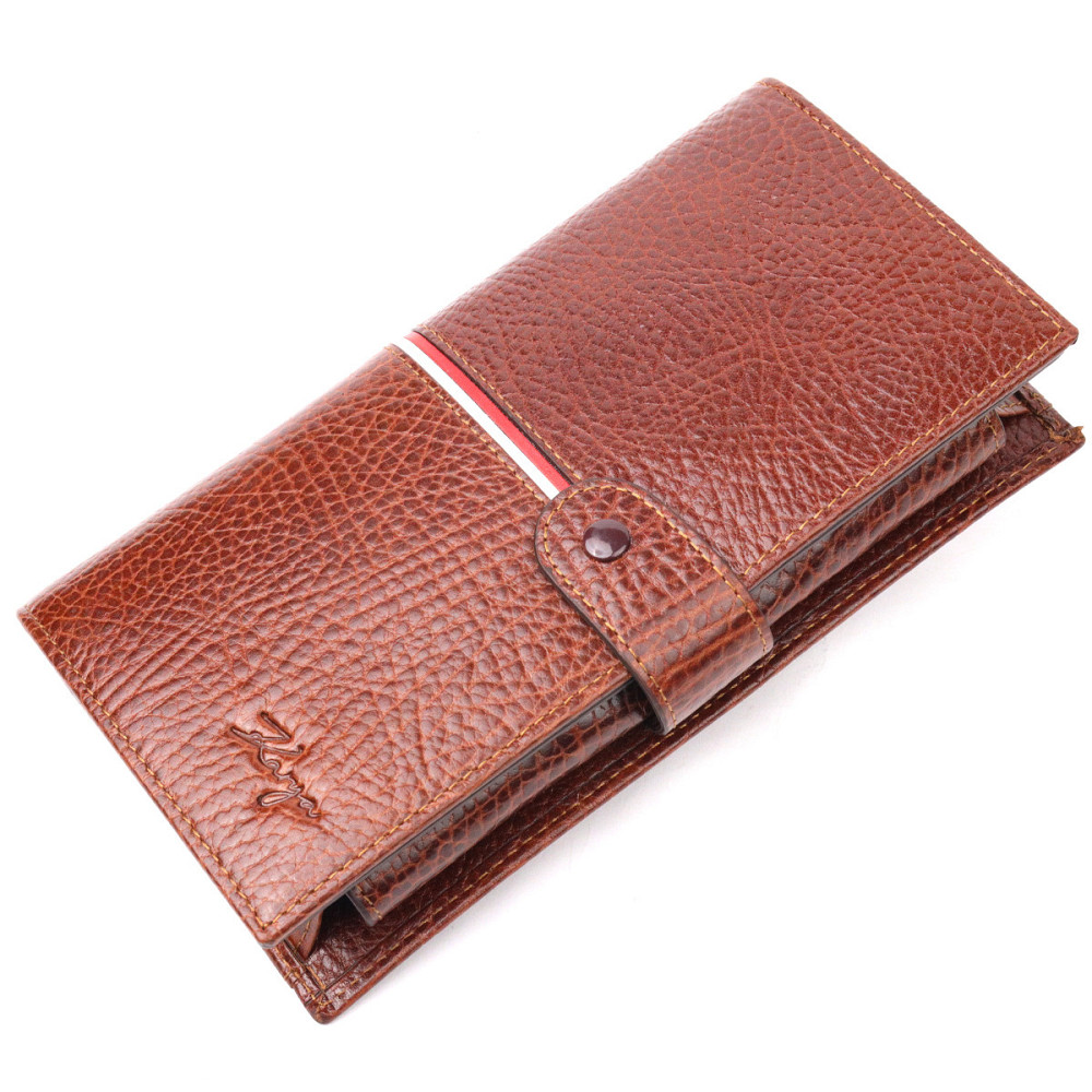 Оригинальный клатч из натуральной кожи Коричневый (KARYA) Киев - изображение 11