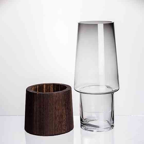 Yiwu Ваза для квітів кругла скляна 29 (см) декоративна ваза 2 (л) із товстого скла HP-19-161-1 Коломия