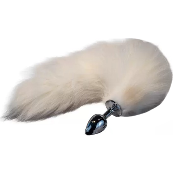 Анальная пробка лисий хвост DS Fetish Anal plug fox tail white Sex Aura Киев