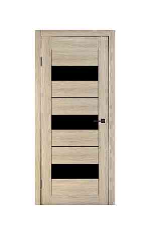 Дверь Реликт Трес Дуб Grey + Черное стекло 90*200 см Межкомнатные двери в дом Классические двери для дома Киев