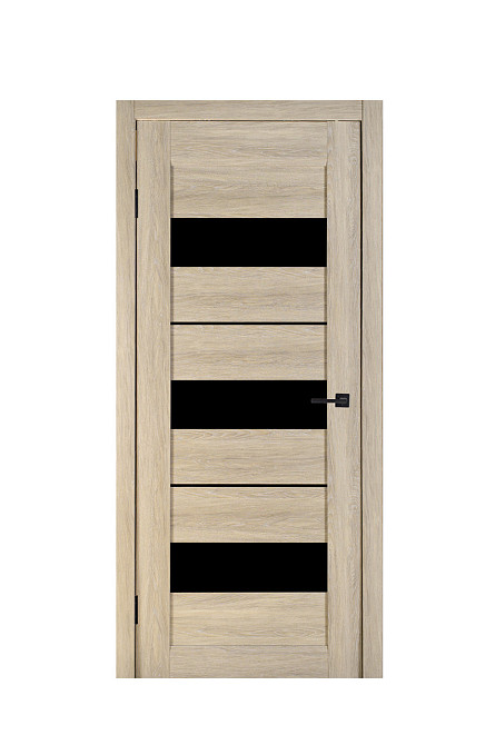 Дверь Реликт Трес Дуб Grey + Черное стекло 90*200 см Межкомнатные двери в дом Классические двери для дома Киев - изображение 1