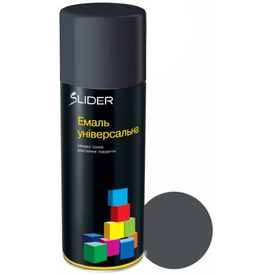 Аерозольна фарба для автомобіля SLIDER 7016 сірий антрацит, 400мл (000023344) Вінниця - фото 1