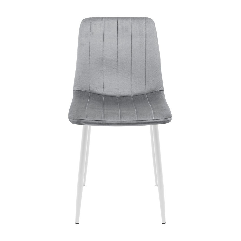 Стул кресло мягкий FuryDesign Malcolm 57 белые ножки Серый Киев - изображение 2