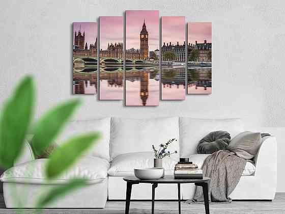 Модульна картина у вітальню / спальню Лондон Art-440_5 ( 80х118см ) Київ