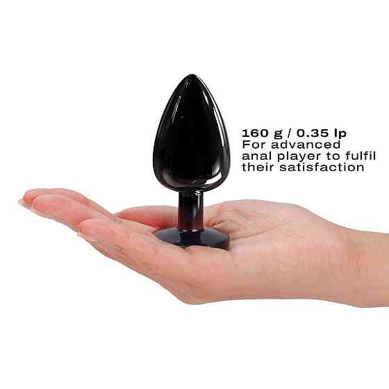 Металлическая анальная пробка с кристаллом Dorcel Diamond Plug Black L Sex Aura Киев