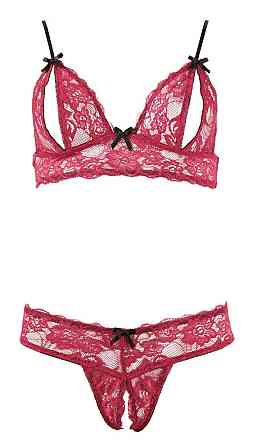 Червоний мереживний комплект білизни Bra Set L Sex Aura Київ