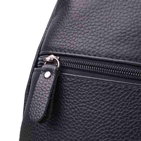 Чоловіча сумка через плече з натуральної шкіри Vintage 23032 Чорний Київ