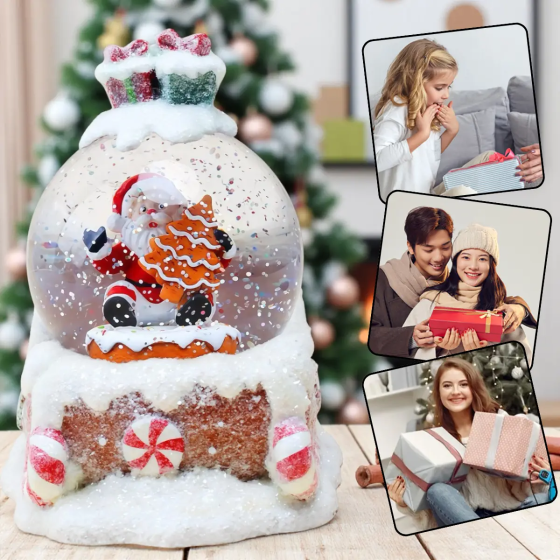 Світильник новорічний декор Куля на санях HC-Q067 LED AAх3 (13х15х17см) Київ