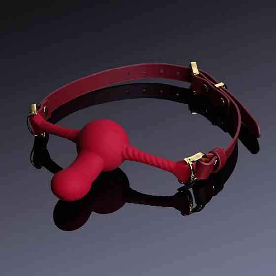 Кляп с фиксатором в форме дилдо UPKO Desire for Mouth Bondage Collection-Dildo, красный Sex Aura Киев