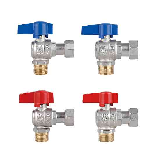 Комплект кутових кранів Thermo Alliance Standart 1/2" ВН -3/4" ВЗ з накидною гайкою для під'єднання котла TAS225RBW1520 Київ