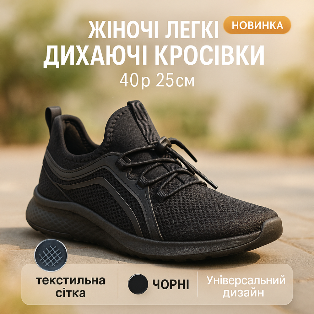 Женские кросовки сетка 40р, Летние женские кроссовки черного, Летние кроссовки для женщины KF-99 Львов - изображение 6