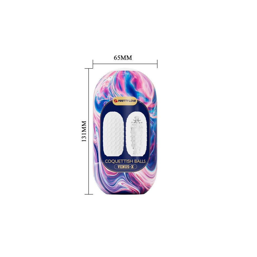 Мастурбатор хай-тек Venus-X Egg VIOLET двусторонний рельеф, белый, фиолетовый, 13.1 х 6.5. см Sex Aura Киев - изображение 4