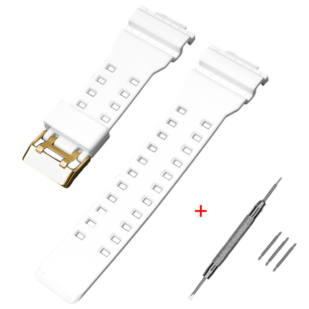 Ремінець для Casio G-Shock GA-100/110/120 White-Glossy GD SBR Київ - фото 1