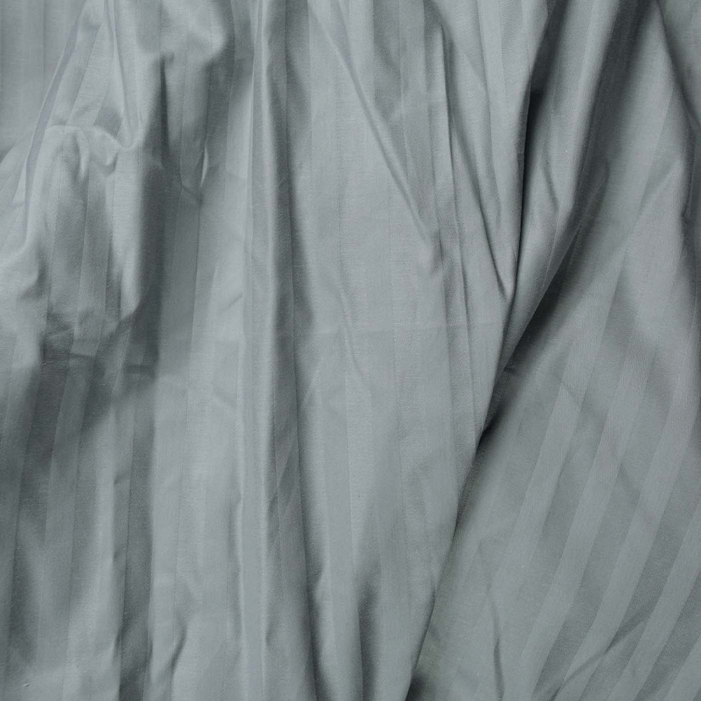 Простирадло на резинці двоспальне страйп-сатин 100% бавовна 180х200х35см 125г/м2 (Сірий) Суми - фото 4