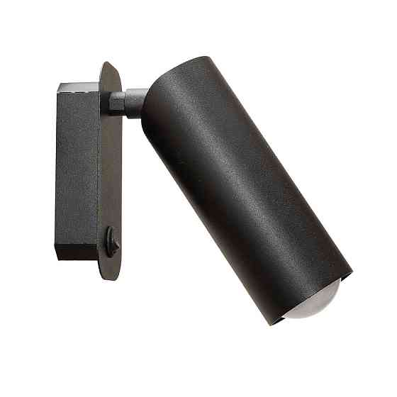 Світильник настінний MSK Electric Focus чорний з кнопкою вимикача під лампу Е27 NL 13050-1 BK Одеса