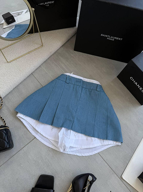 Женская базовая юбка-шорты турецкий джинс 44 Одесса - изображение 2