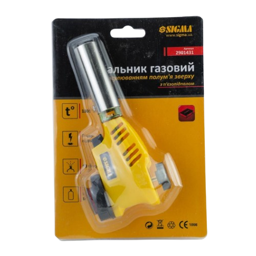 Пальник газовий з п'єзо та регулюванням полум'я зверху d 20мм*153мм SIGMA Житомир - фото 5