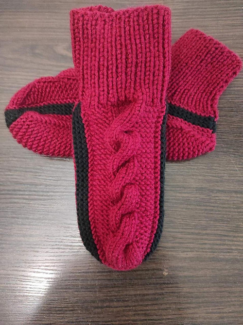 Тапочки-носки теплые вязаные (ручная работа)  топ Киев - изображение 2