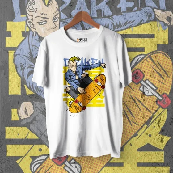 Футболка для подростка мальчика с принтом Токийские Мстители Рюгуджи Кен (Дракен) WE Размер 160 Anime10600 Днепр