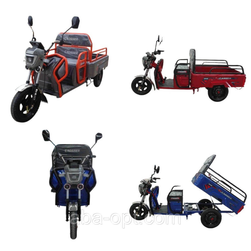 Електричний вантажний трицикл CARGO-11 1000W-60V-32Ah шини 12"/12" купити в інтернет-магазині дешево Одеса - фото 6