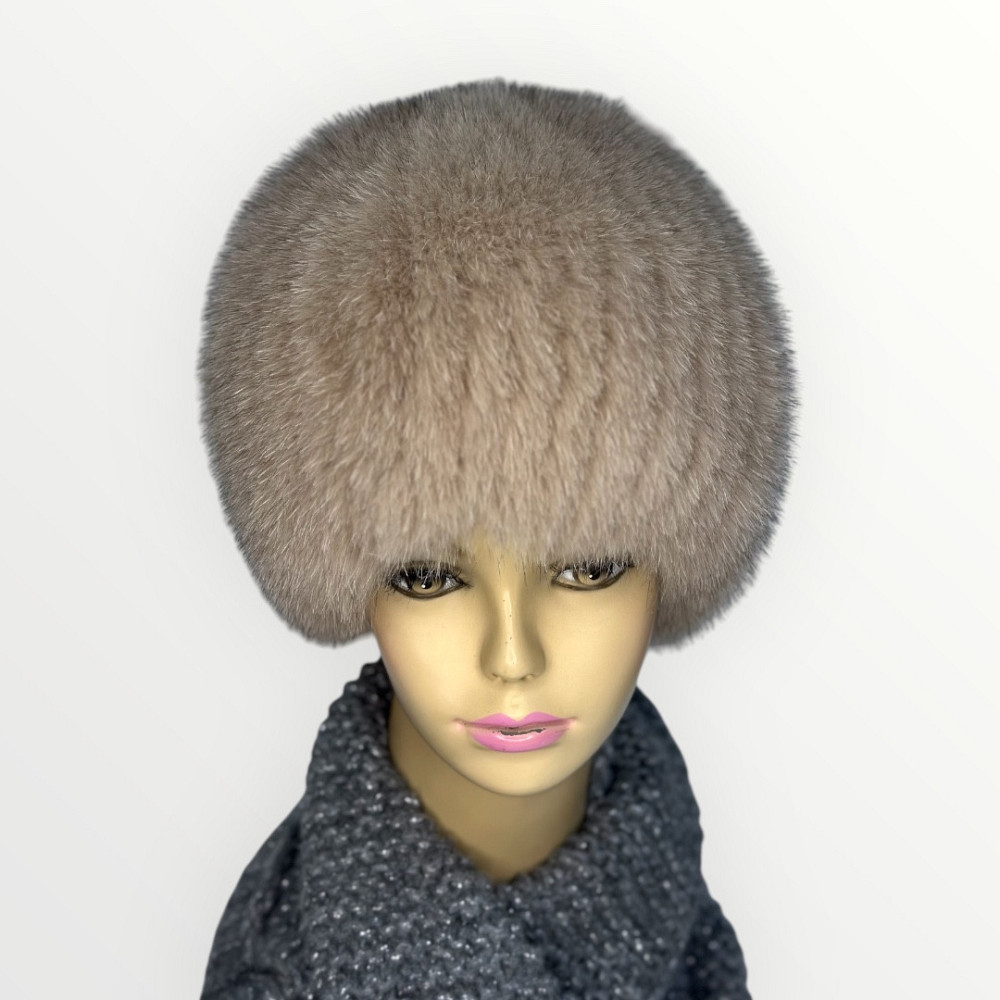 Шапка меховая женская сноп Анастасия Бежевый Харьков - изображение 2