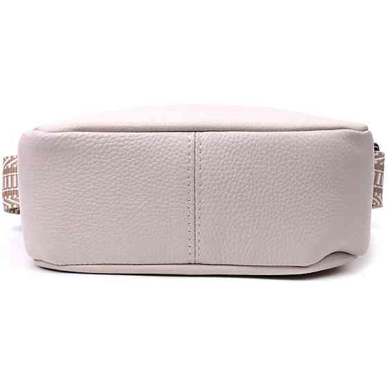 Жіноча сумка на одне відділення з натуральної шкіри Vintage 22602 Біла Київ