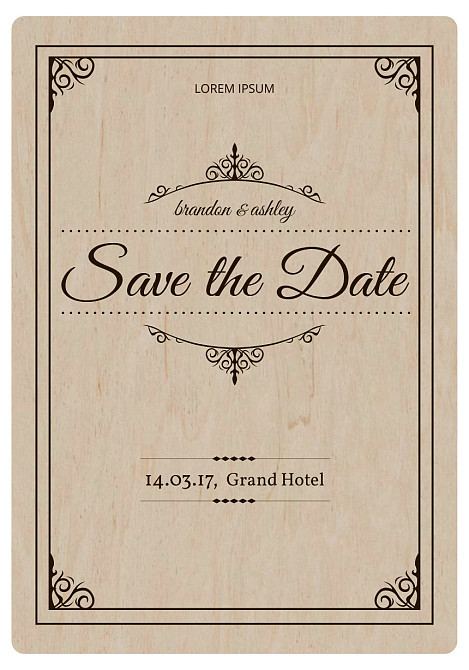 Приглашение на свадьбу из дерева EKOSTAR Киев - изображение 1