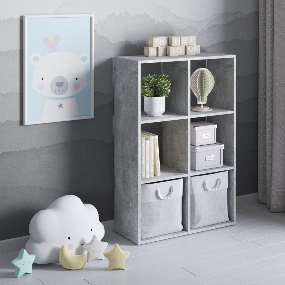 Стеллаж VAYS M-58, книжная полка с 6 ячейками, ЛДСП, 70×29×108 см - для дома, офиса, детской или гостиной Львов - изображение 10