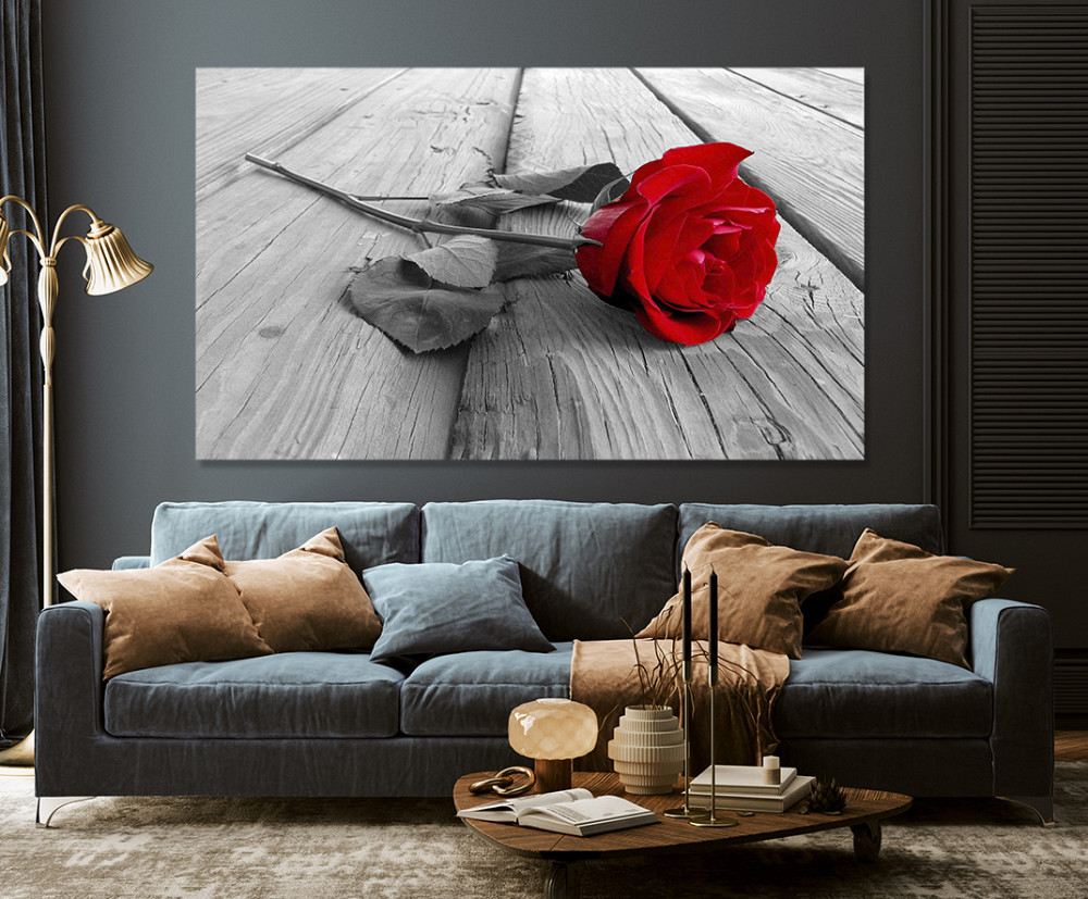 Картина холст в гостиную / спальню  Червона троянда    MLP_156 70x140 см Киев - изображение 3