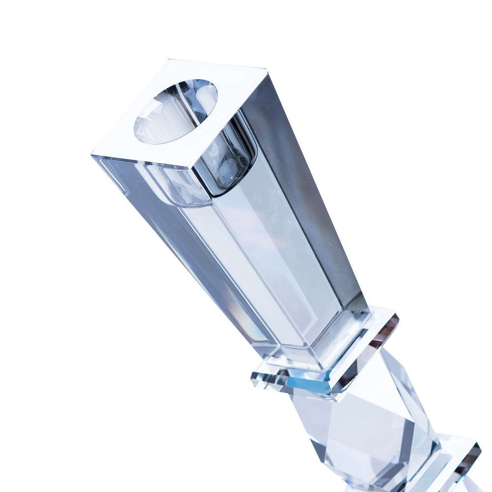 Свічник 25 (см) скляний високий на 1 свічку HP36556M Київ - фото 2