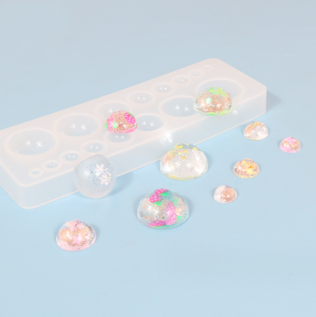 Молд силиконовый Полусферы 135 на 45 мм серый Киев - изображение 3